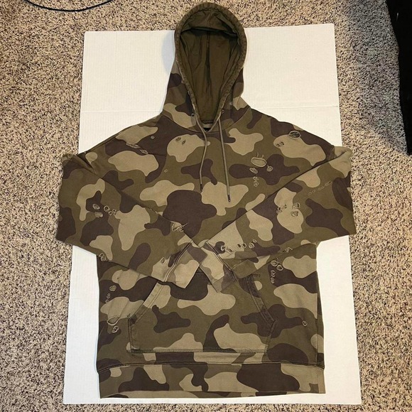 PacSun Boxy Fit Distressed Camo Hoodie - Picture 2 of 4